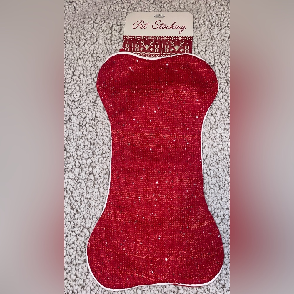 NWT CHRISTMAS PET STOCKING GIFT BAG